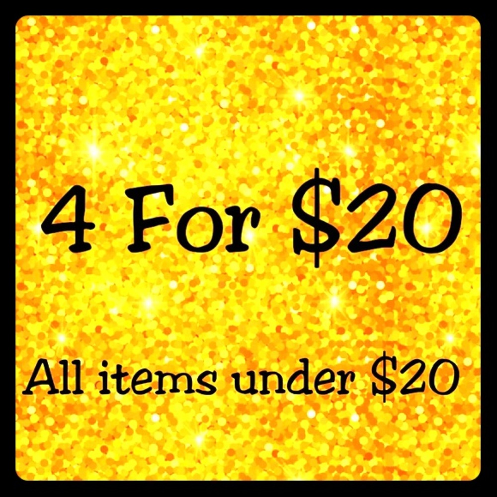 Bundle 4 items for $20 (any item under $20)